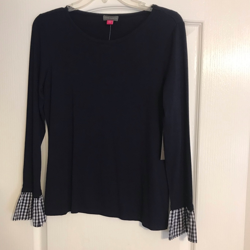 Vince Camuto Women’s Long Sleeve Navy Blue Top Size Small Vince Camuto NWT